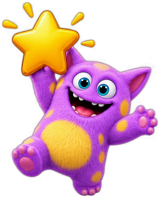 Maskot Kvízák se zlatou hvězdou