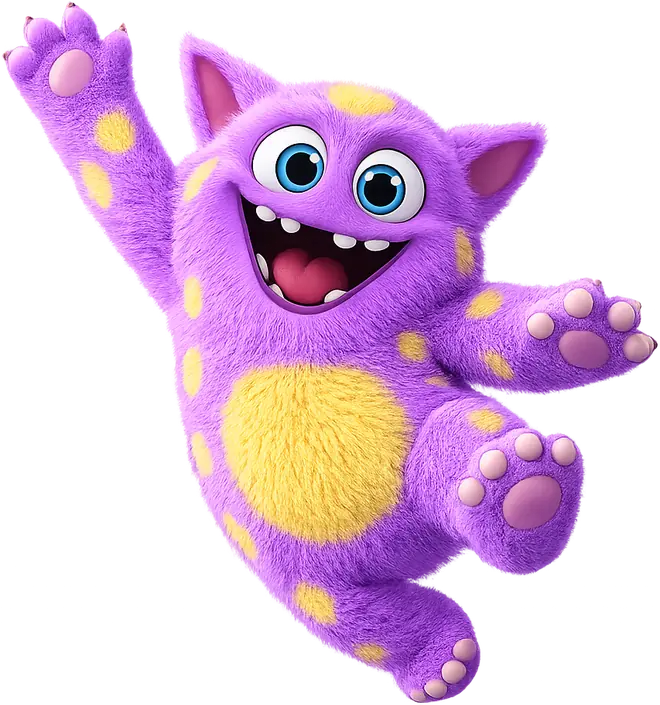 Maskot Kvízák nadšeně vyskakuje radostí